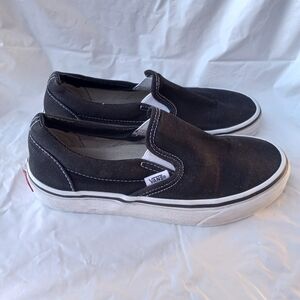 Vans Slip On Black Sneakers Shoes Size Men 4.5 Women 6